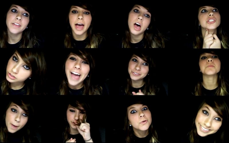 woman making facial expressions