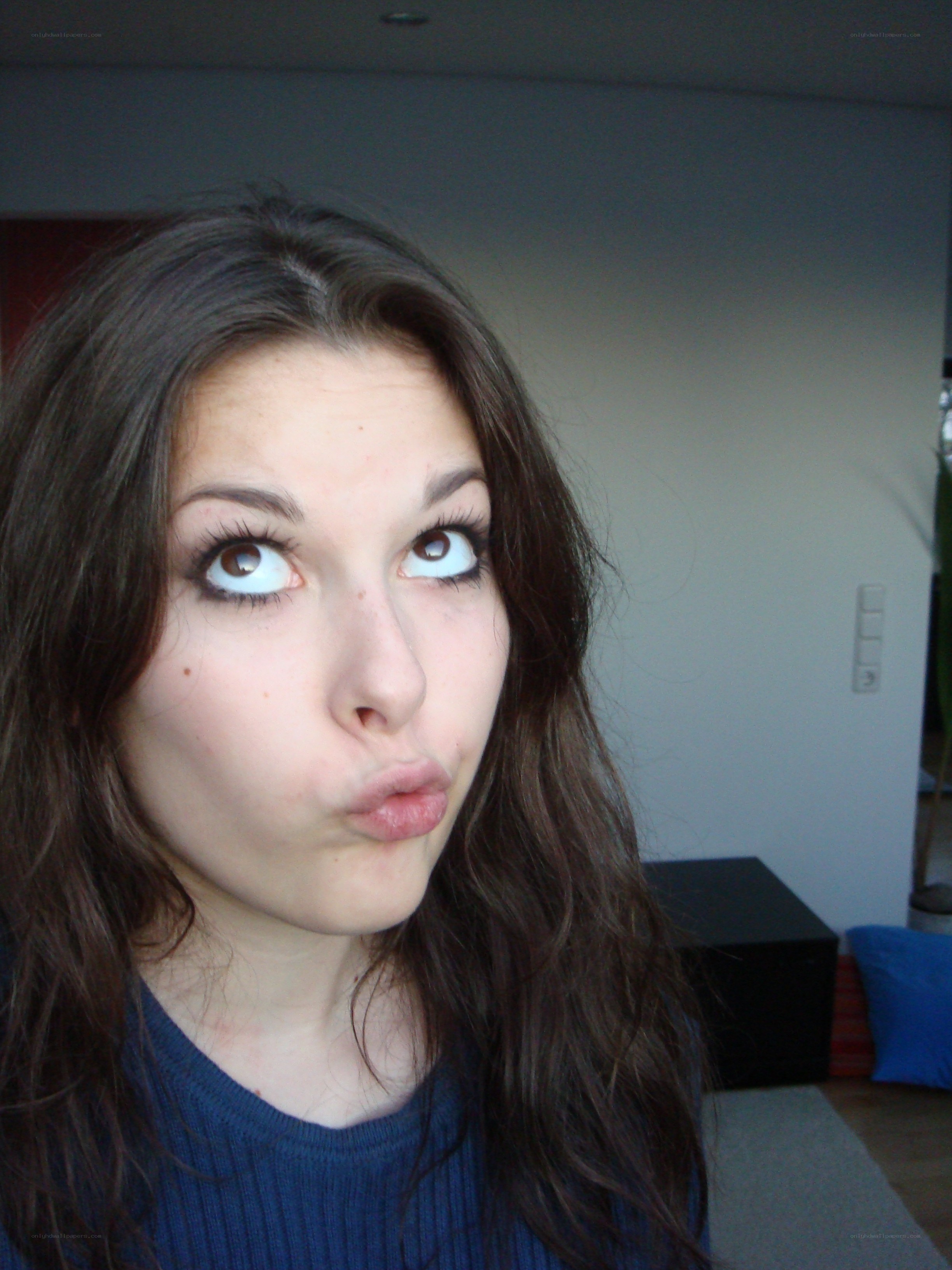 woman making funny face