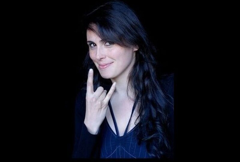 Woman Making Hand Gesture — Black
