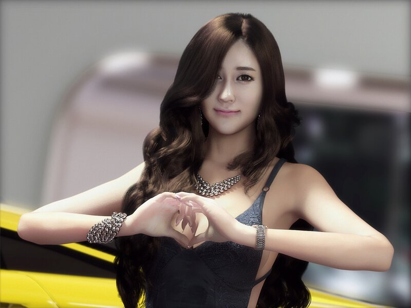 Woman Making Heart Shape — Black