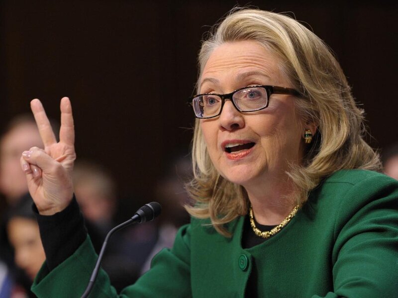 Woman Making Peace Sign — Green