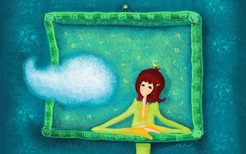 woman meditating in a dream