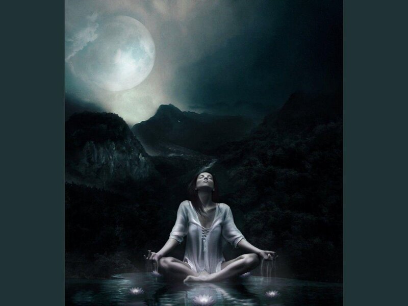 Woman Meditating in Water