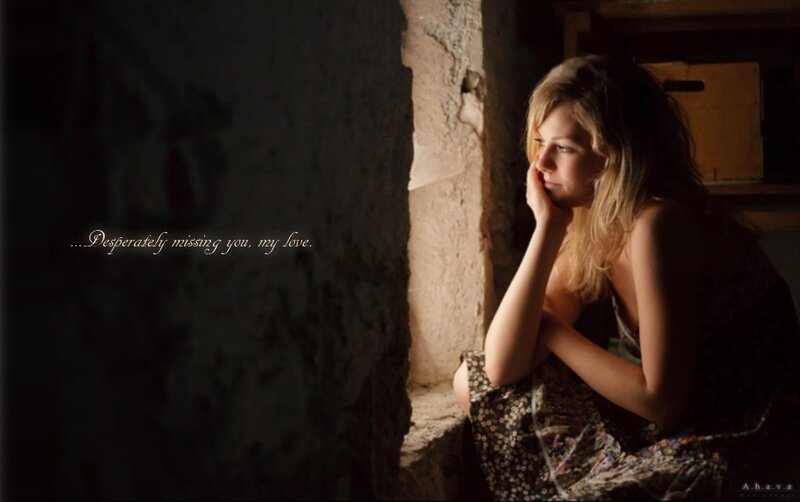 woman missing her love