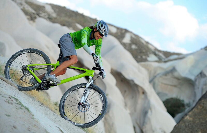 Woman Mountain Biking
