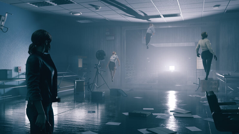 Woman Observing Floating People