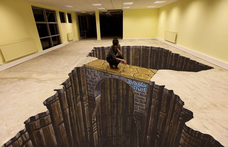 Woman on 3d Floor Art
