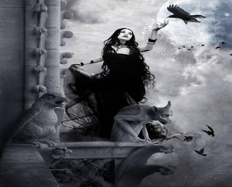 Woman on a Balcony — Black