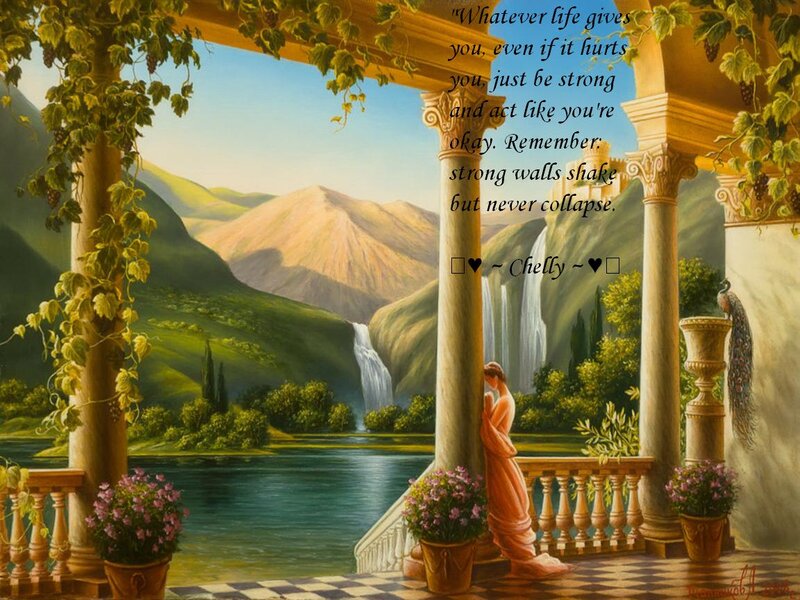 Woman on a Balcony — Green, Serene