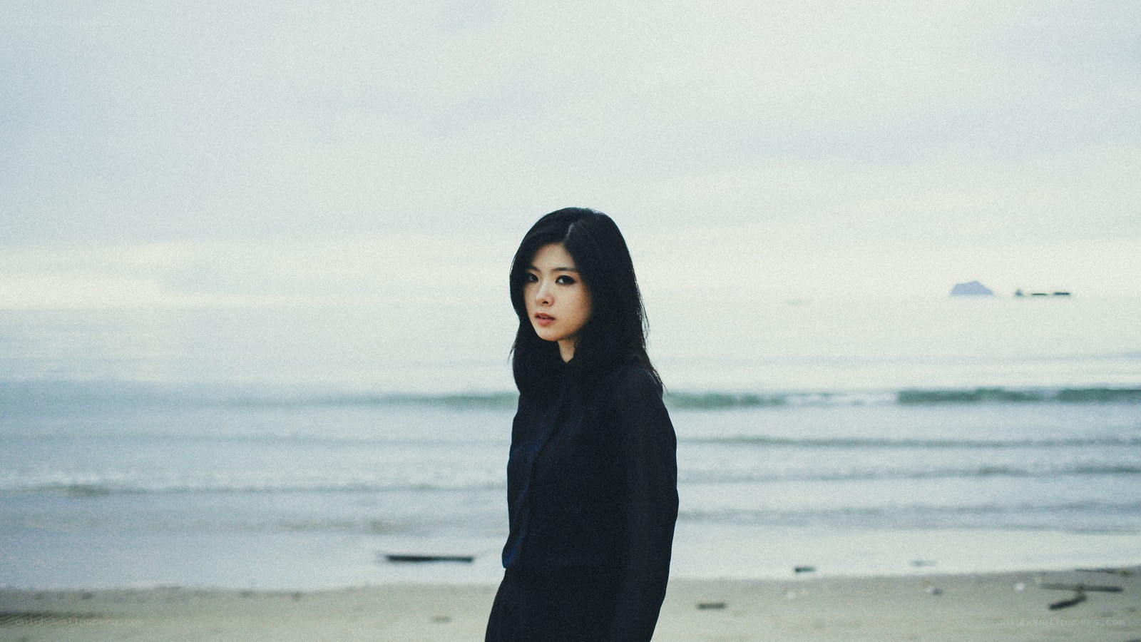 woman on a beach