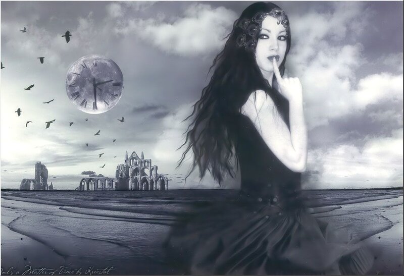 Woman on a Beach — Black