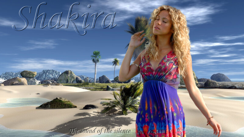 Woman on a Beach — Blue