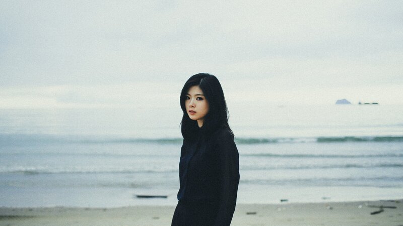 Woman on a Beach — Gray