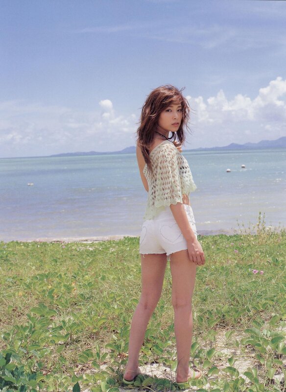 Woman on a beach in summer