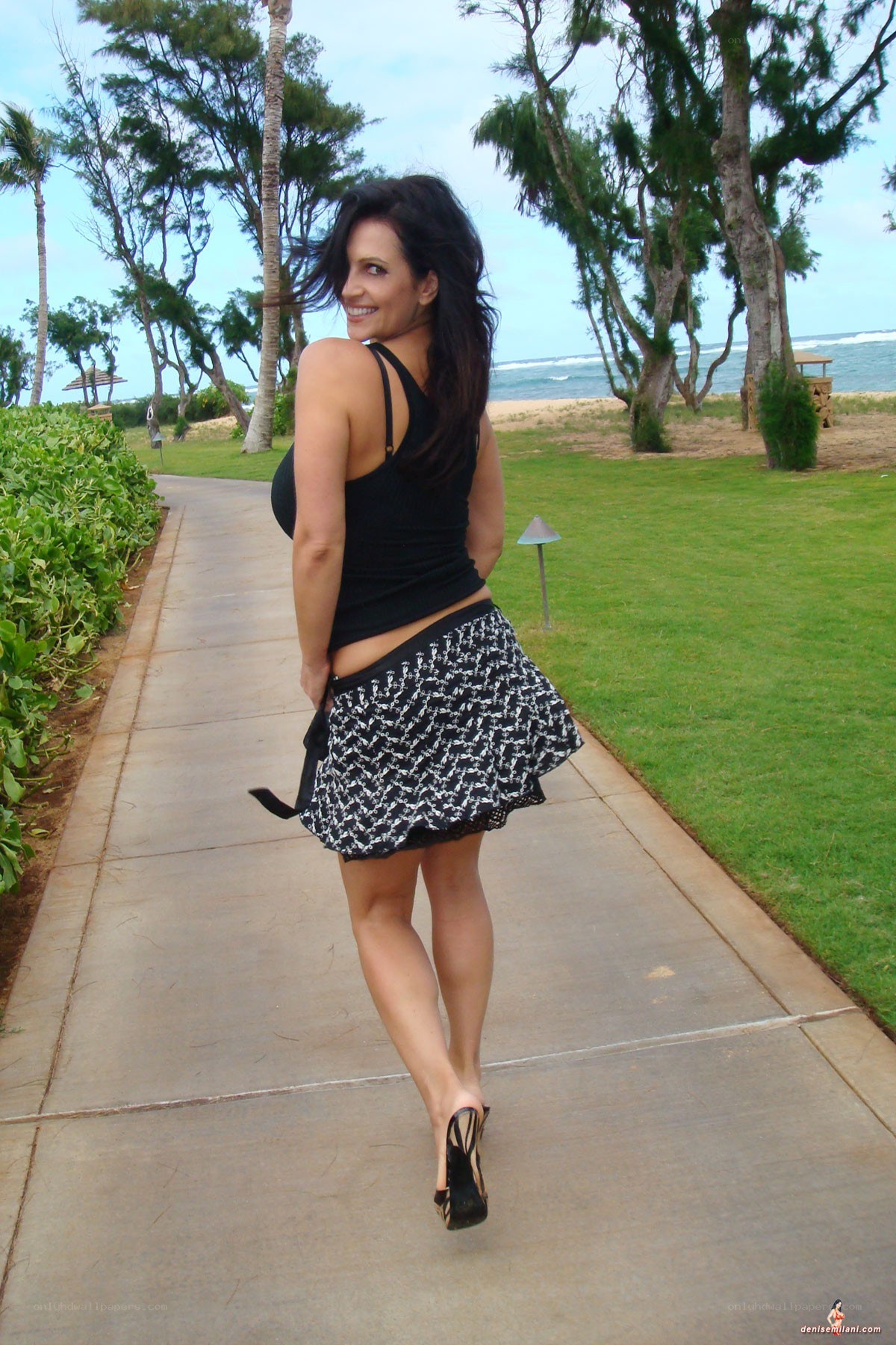 Woman on a beach path