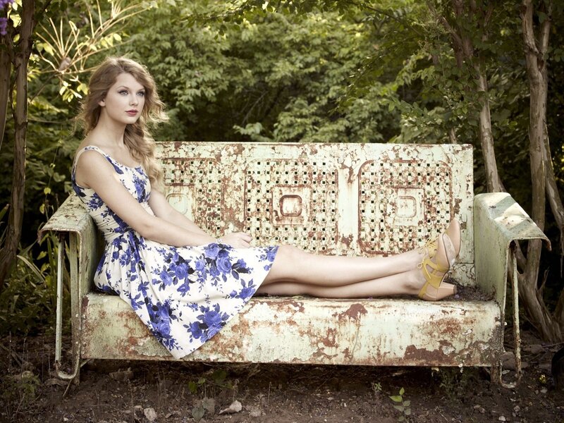 Woman on a Bench — Blue, Serene