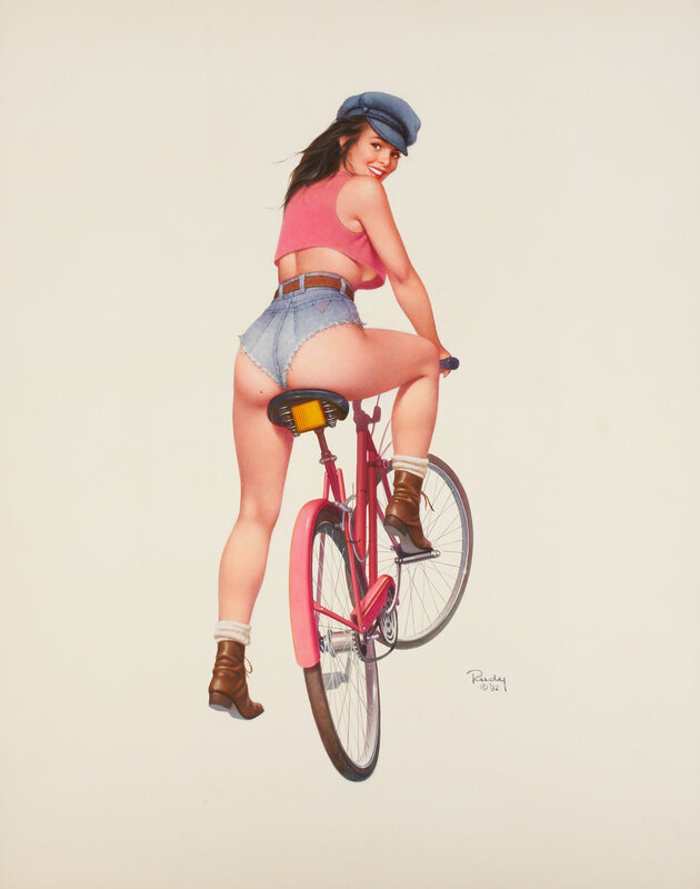 woman on a bicycle