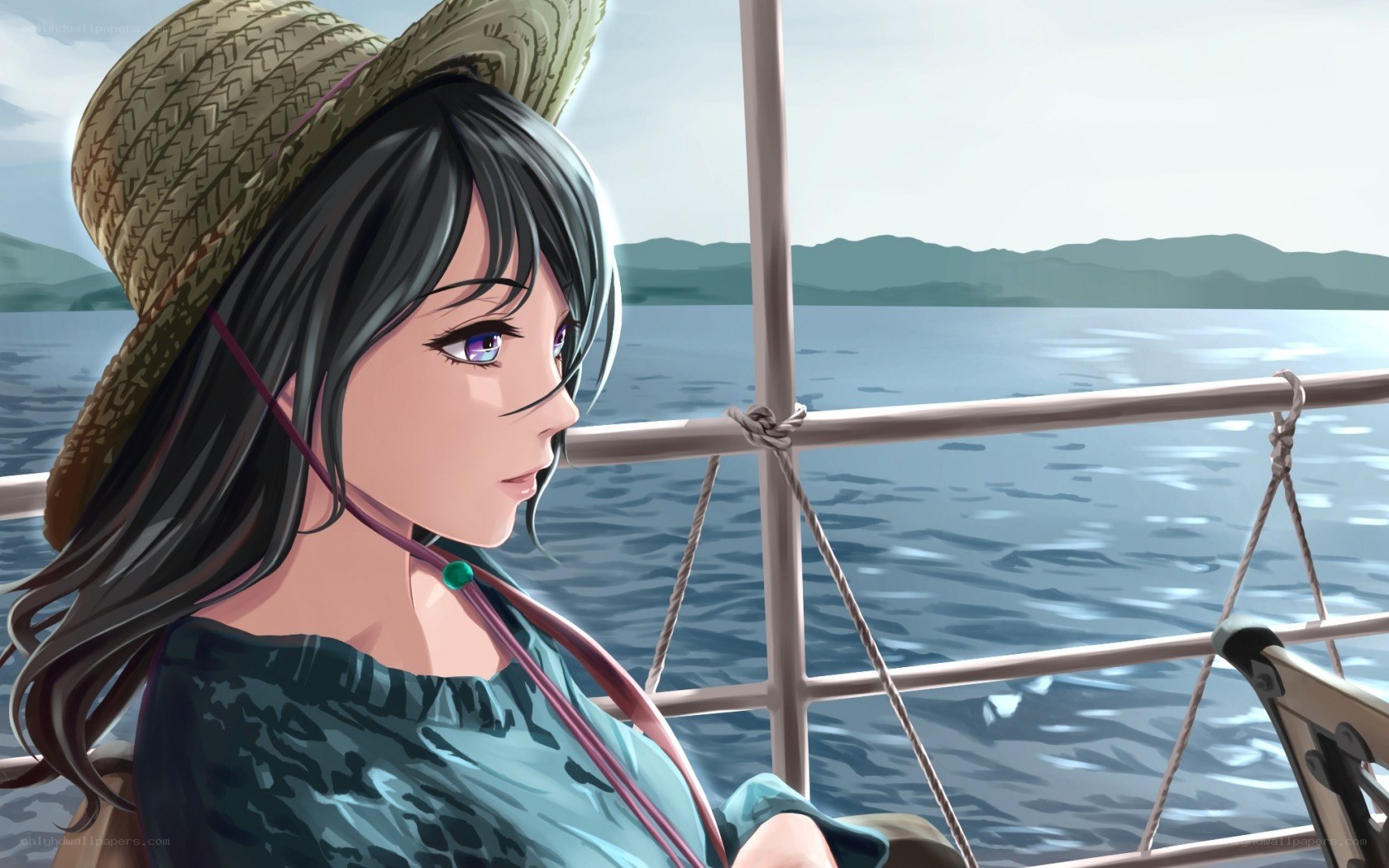 woman on a boat at sea