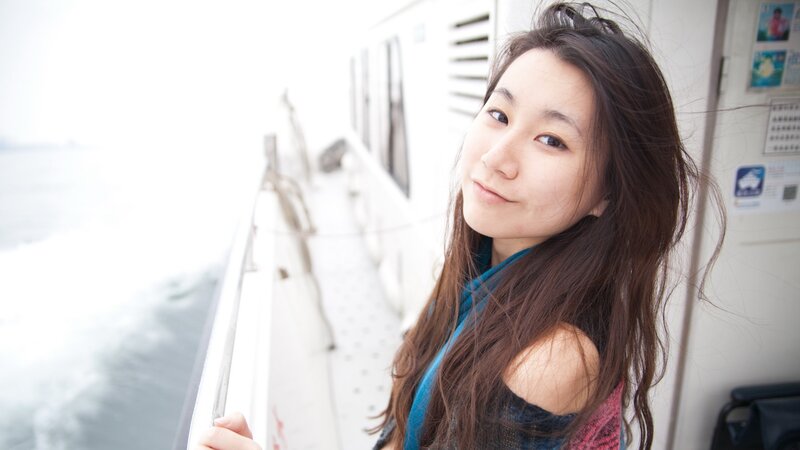 Woman on a Boat — Blue, Calm, Photograph, Sea