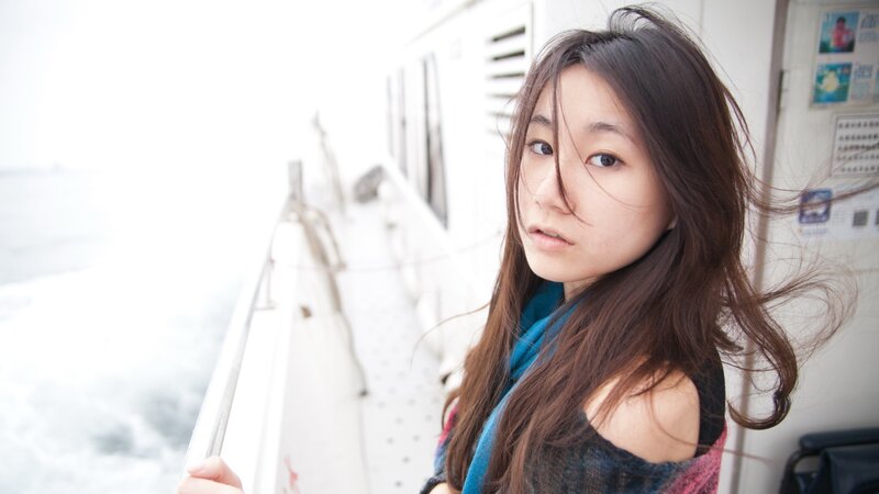 woman on a boat deck
