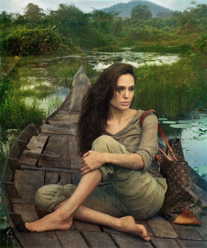 woman on a boat in nature