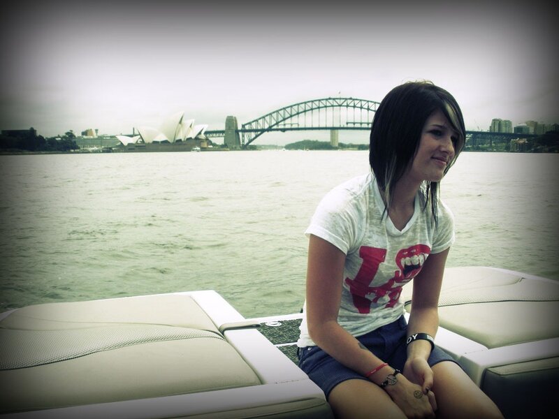 Woman on a Boat — White, Calm