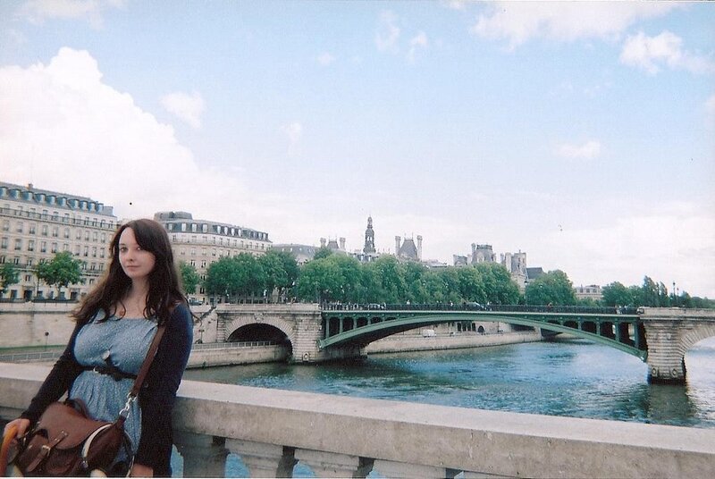 Woman on a bridge in Paris