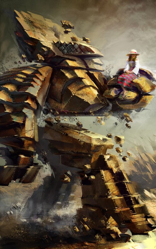 Woman on a broken machine