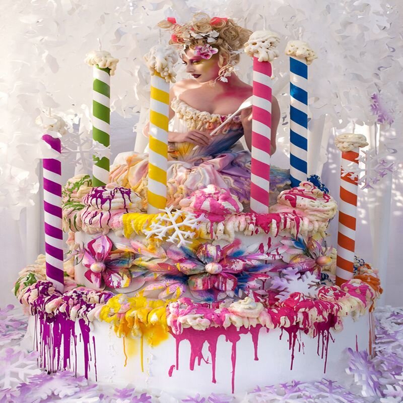 Woman on a Cake