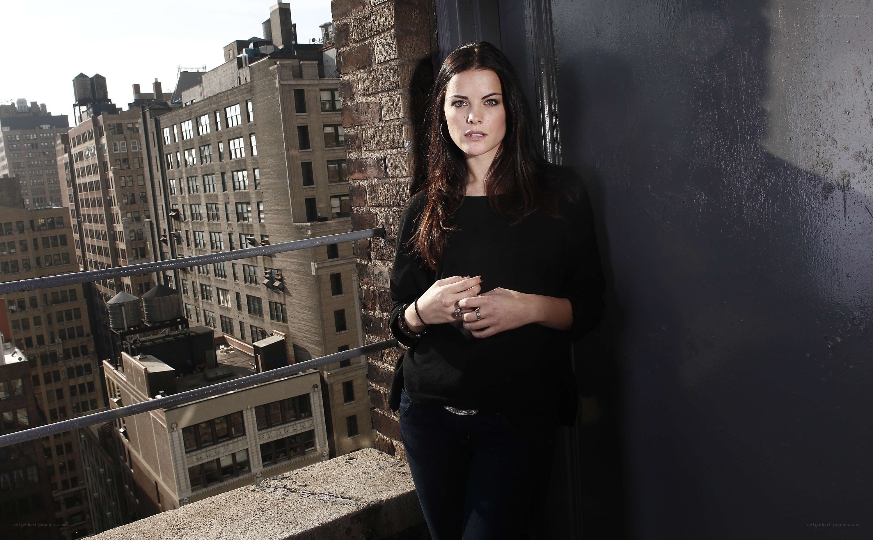 woman on a city rooftop