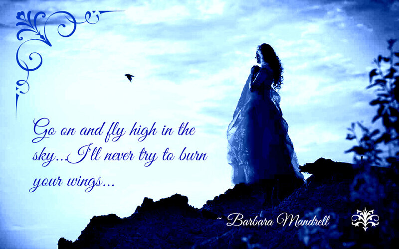 Woman on a Cliff — Blue, Dramatic, Night, Illustration