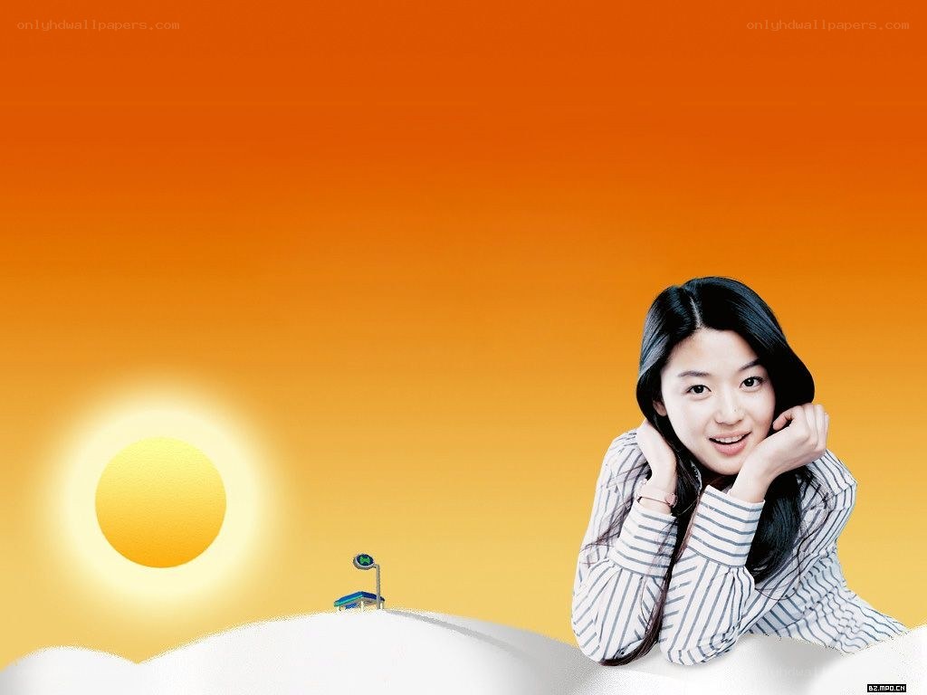 woman on a cloud with sun