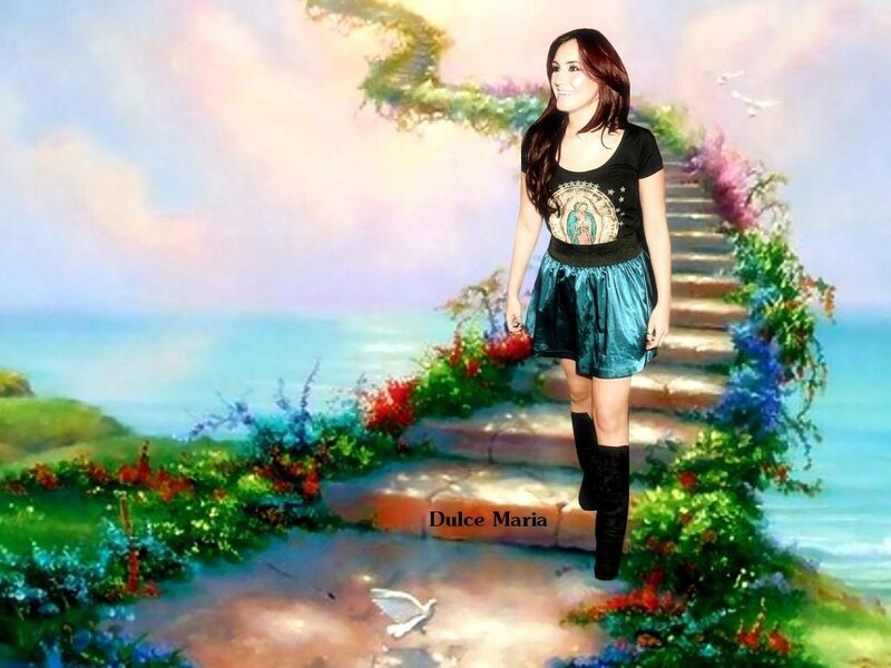 Woman on a colorful staircase