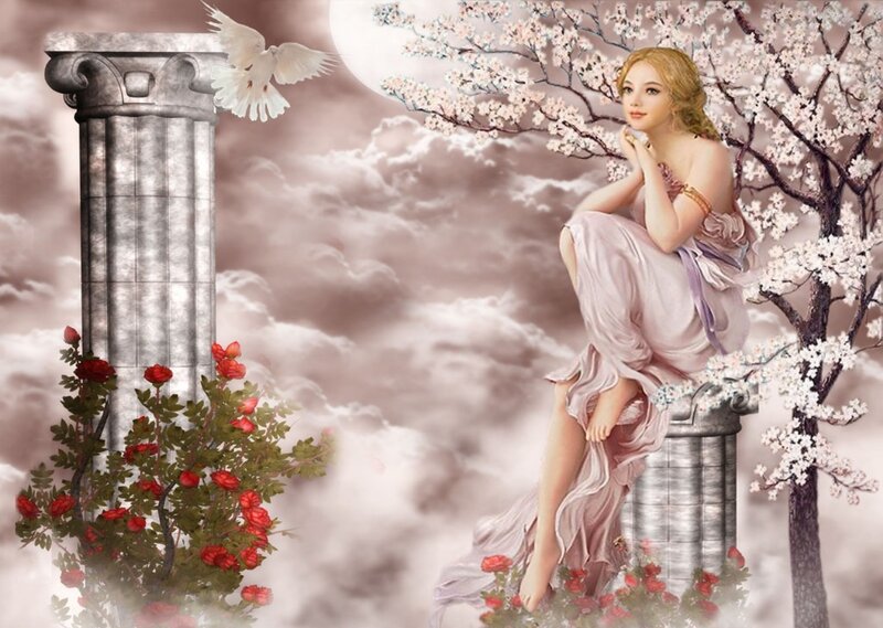 Woman on a Column — Pink