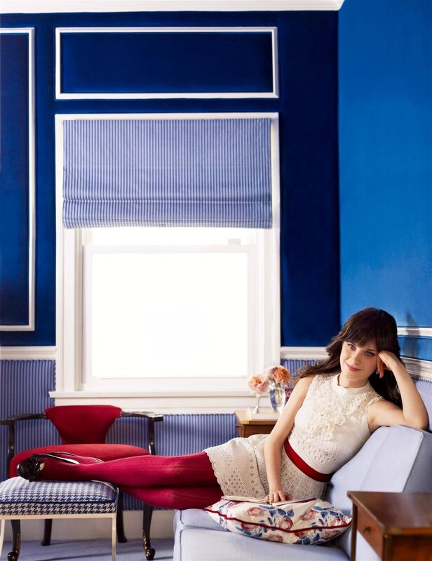 Woman on a Couch — Blue, Relaxed, Afternoon, Photograph