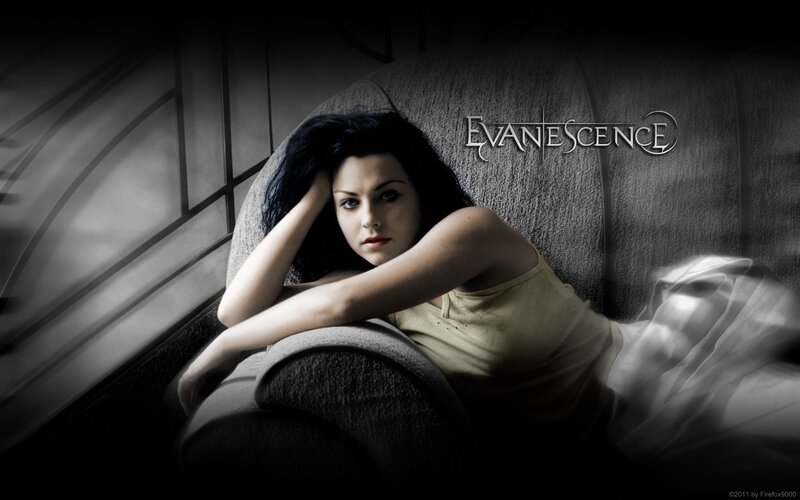 woman on a couch with evanescence logo