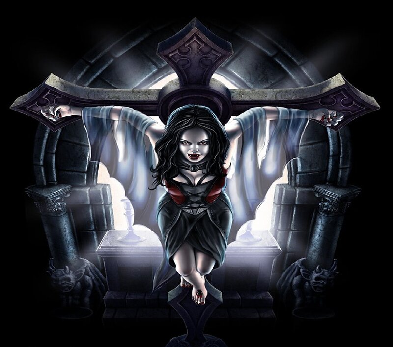 Woman on a Cross — Black, Dramatic