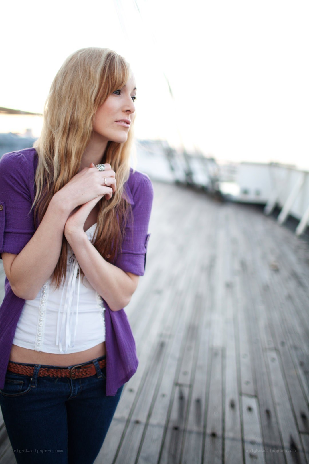 woman on a dock