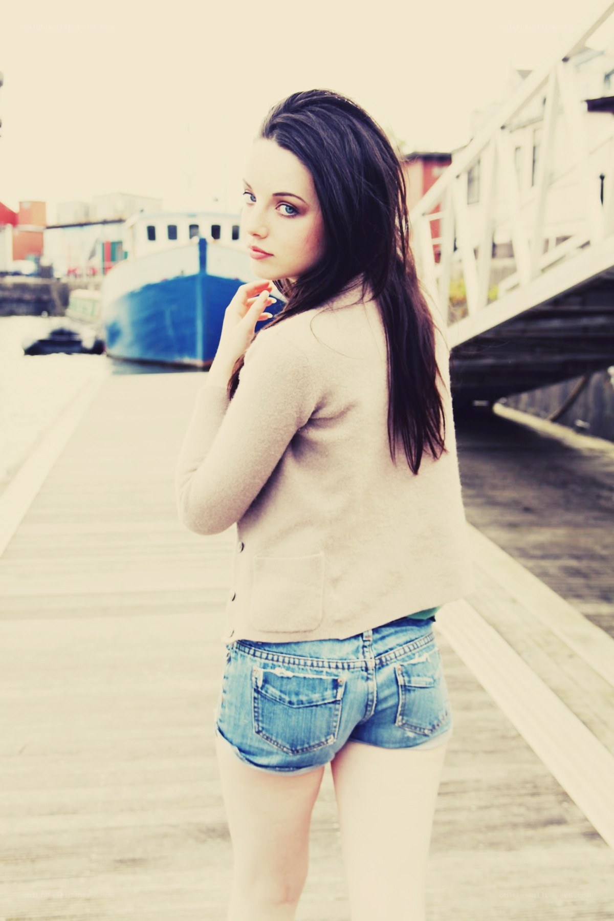 woman on a dock