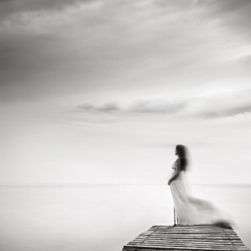 Woman on a Dock — Black, Serene