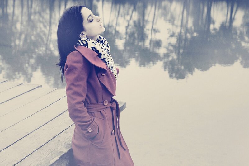 woman on a dock by the water