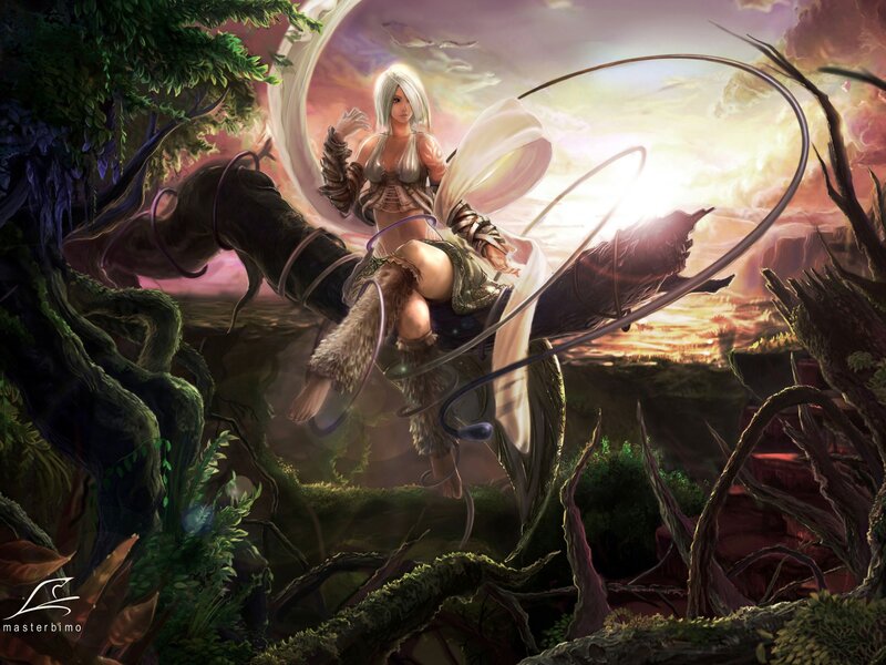 Woman on a Dragon