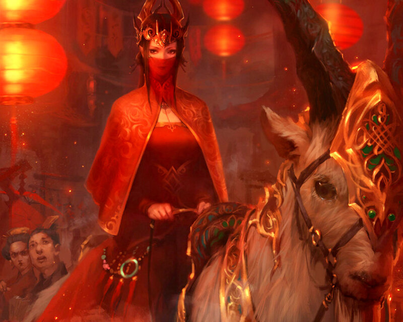 Woman on a Goat