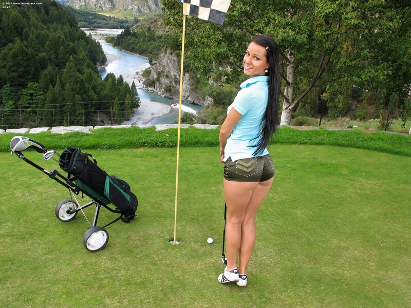 Woman on a golf course