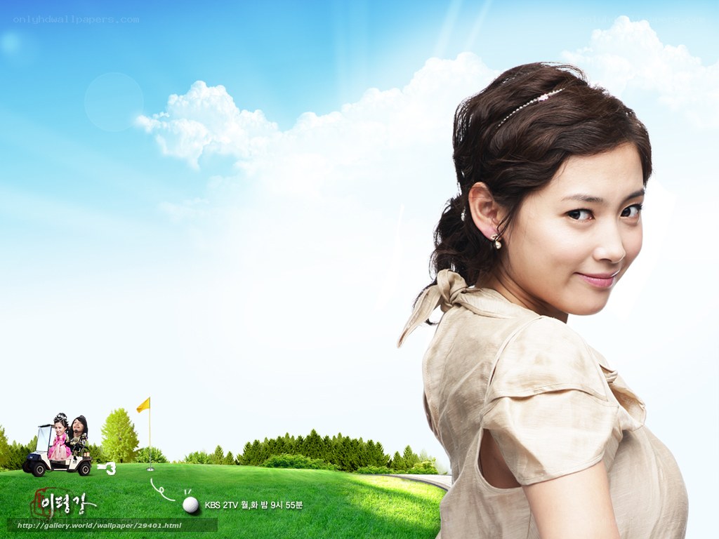 Woman on a golf course
