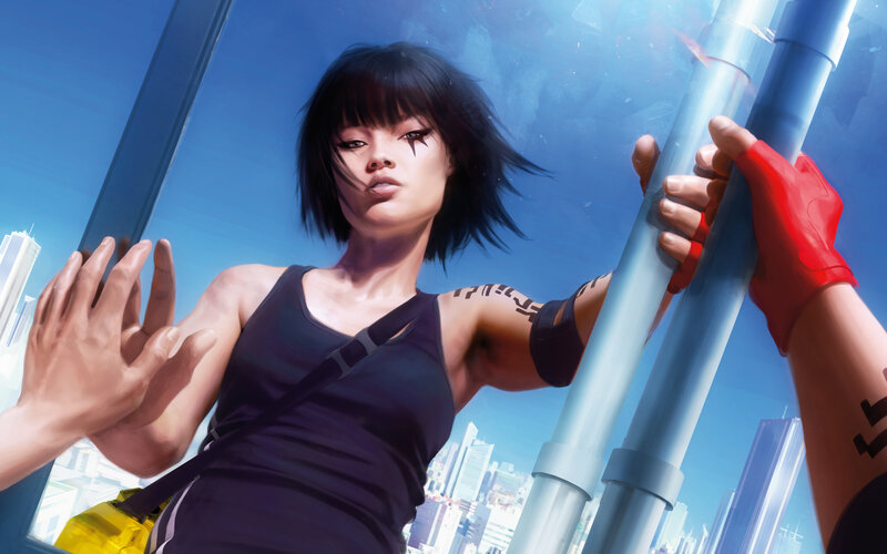 woman on a high-rise building