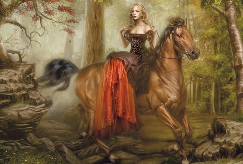 Woman on a Horse — Brown, Serene