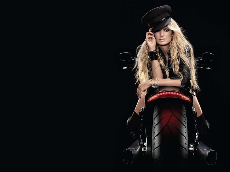 woman on a motorcycle
