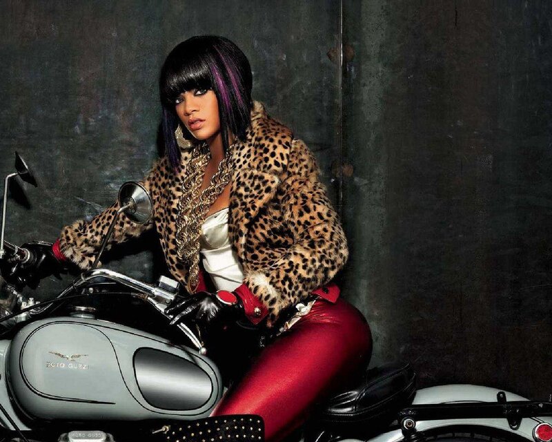 woman on a motorcycle