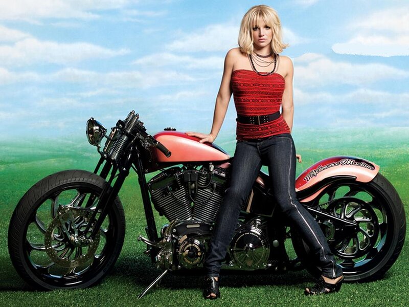 Woman on a Motorcycle — Green